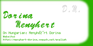 dorina menyhert business card